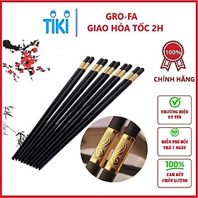 Mua Đũa - Combo 30 đôi đũa khảm vàng - Đũa ăn viền vàng - đũa ăn cơm - đũa ăn đen viền vàng - Hàng chính hãng