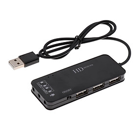 3Port USB2.0 Hub & External 7.1Channel Sound Card Mic Adapter for PC