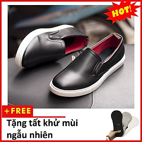 Giày Slip On Nam Aroti Đế Khâu Chắc Chắn Phong Cách Đơn Giản Màu Đen - M498-DEN(T)-DEN