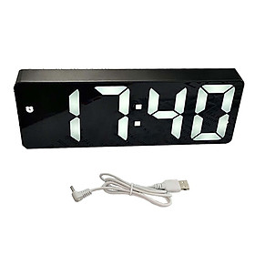 LED Digital Alarm Clock Desktop Clock Voice Control Temperature Display, Night Light for Living Room Cafe Kitchen Shops