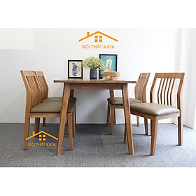 Mua Bộ bàn ăn 4 ghế BINGO gỗ Cao Su tự nhiên 1m2 mặt bàn HDF nhập khẩu malaysia chống trầy  chống ẩm