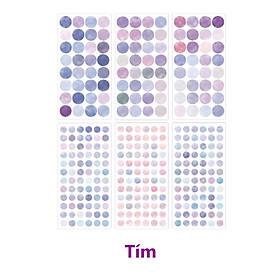 Sticker dán trang trí hình chấm tròn nhiều màu, nhiều kích thước - dot sticker