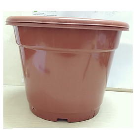 2 Chậu Nhựa Trồng Hoa Cây Cảnh Tròn Đỏ AB350x280 CN