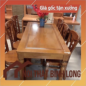 Mua Bàn Ăn Gỗ Cao Su 6 Ghế