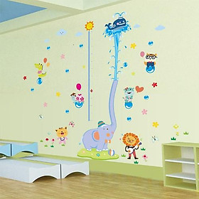 Decal dán tường voi phun nước đáng yêu cho bé SK2004