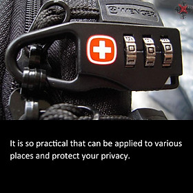 Ổ khóa mật mã họa tiết chữ thập chống trộm an toàn dành cho hành lý/ túi xách du lịch