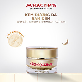 Kem dưỡng da ban đêm Sắc Ngọc Khang chiết xuất từ thiên nhiên giúp mờ nám tàn nhang, dưỡng ẩm và chống lão hóa (Hộp 10g)