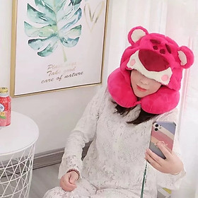 Mua Gối Kê Cổ Hình Chữ U Kiểu Hoạt Hình. Đội Nón Đáng Yêu. Gối Kê Cổ Kèm Nón Cao Cấp (Gối Cổ Kuromi  Gối Cổ Lotso  Gối Cổ Donal  Gối Cổ Gấu Hồng  Gối Cổ 3 mắt)