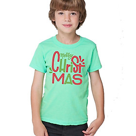 Áo Thun Cho Bé Trai In Chữ Merry Chsirtmas - Áo Hạnh Phúc