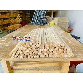Mua  MS133  Thanh gỗ thông vuông 1cm x 1cm x dài 30cm + bào láng 4 mặt