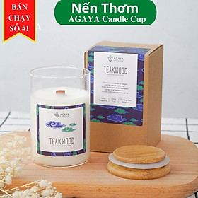 Nến thơm cá tính mạnh mẽ AGAYA Candle Cup hương cam bergamot, tiêu đen, gừng và trầm hương - Mùi TEAKWOOD