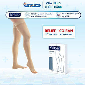Vớ/tất y khoa đùi Hỗ Trợ Điều Trị suy giãn tĩnh mạch chân JOBST Relief chuẩn áp lực 20-30mmHg - Da - XL