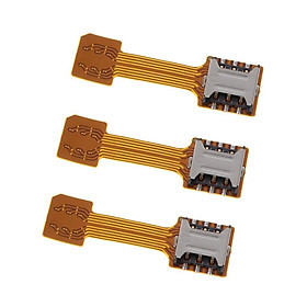 3x Dual SIM Card Micro Adapter Extender Nano SIM for Android