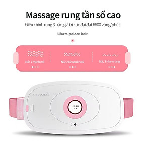 Đai Đeo Giảm Đau Bụng Kinh Nguyệt, Máy Massage Làm Ấm Bụng 3 Chế Độ Rung Và Nóng Giảm Cơn Đau Hiệu Quả