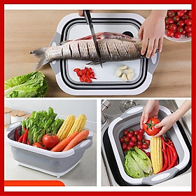 Bộ Thớt Kèm Chậu Gấp Gọn Đa Năng I Mẫu mới I Hàng chất lượng cao