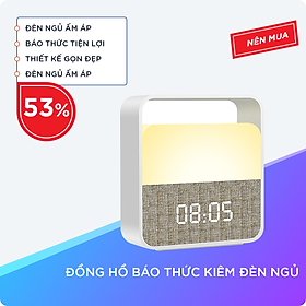 Mua Đồng Hồ Báo Thức Kiêm Đèn Ngủ Dung Lượng Pin 1500mAh Nhiệt Độ Màu Lên Đến 4000K Thiết Kế Sáng Tạo Với Tay Cầm Di Động