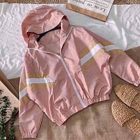Áo Khoác Dù Nhẹ Nữ 2 Lớp Form Rộng Phối Sọc Tay Thời Trang Hàn Quốc, Áo Khoác Nữ, Áo Chống Nắng - free size