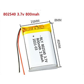 Mua Pin Sạc Lithium Polymer 3.7V 800mah 802540 Cho tai nghe loa Mp3 MP4 MP5 GPS PSP Bluetooth hàng mới