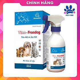 Thuốc xịt ve rận, bọ chét Vime Frondog cho chó mèo 250ml