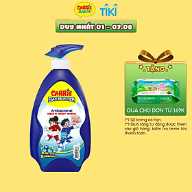 Sữa Tắm Gội Sạch Khuẩn Carrie Junior BacBuster Hương Blueberry 700G