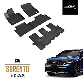 Thảm lót sàn 3D Kagu Maxpider cho Kia Sorento 2021 (7 chỗ)