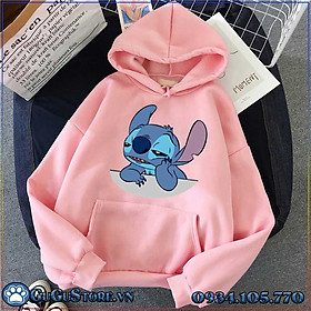 LOLI STICH-Áo-Hoodie Nam Nữ Form Rộng Nỉ Bông Cao Cấp Cực Xinh M06-Áo Hoodie Cặp Đôi Đẹp