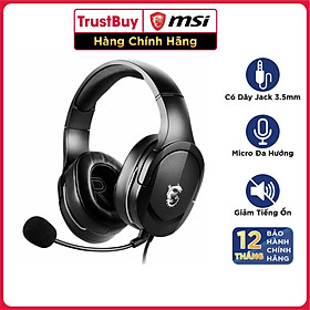 Mua Tai Nghe Chụp Tai Gaming MSI Immerse GH20 Tích Hợp Mic  Dây Cắm 3.5mm Dài 1.5M - Hàng Chính Hãng