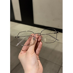Kính Mắt vuông nam nữ gọng kim loại tăm siêu nhẹ