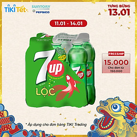 Lốc 6 Chai Nước Giải Khát 7Up (390ml/Chai)