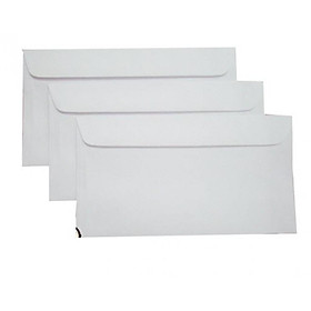 Xấp 100 bao thư trắng 12x22 cm