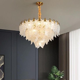 Mua Đèn thả chùm ARCO pha lê hình chiếc lá hiện đại trang trí nhà cửa cao cấp  sang trọng