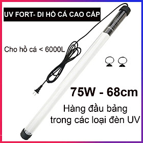 Đèn UV 75W Bóng Kép chất lượng cao, diệt tảo, diệt khuẩn cho bể cá, hồ cá, hồ thủy sinh siêu sạch  ( Trắng)