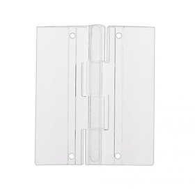 20pcs Transparent 45x38mm Acrylic Folding Drawer Cabinets Door Hinges