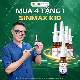 [FAMAX] Combo 4 TẶNG 1 xịt mũi SINMAX KID 20ml dành cho trẻ nhỏ hỗ trợ giảm sổ, nghẹt mũi