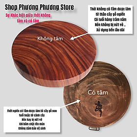 Mua THỚT GỖ NGHIẾN CỔ THỤ TÂY BẮC THỚT KHÔNG TÂM HÀNG ĐẸP NHIỀU SIZE - 25CM - 29CM - 31CM - 35CM - 40 CM DÀY 4 5-5 CM