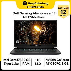 Mua Laptop Dell Alienware m15 R6 i7 11800H/32GB/1TB SSD/8GB RTX3070/15.6 Q/240Hz/OfficeHS/Win11/(70272633)/Đen - Hàng chính hãng
