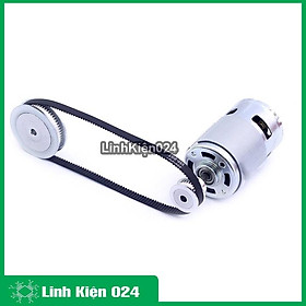 Combo Động Cơ 775 Trục Tròn Đơn 288W và Bộ Truyền Động