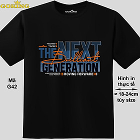 The Next Generation, mã G42. Áo thun siêu đẹp cho cả gia đình. Form unisex cho nam nữ, trẻ em, bé trai gái. Quà tặng ý nghĩa cho bố mẹ, con cái, bạn bè, doanh nghiệp, hội nhóm. - Đen, vải 100% cotton - S