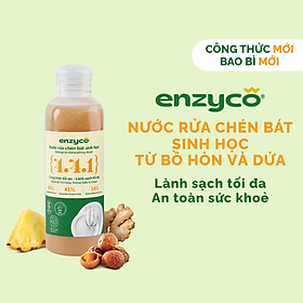 Combo 2 chai nước rửa chén bát sinh học ENZYCO 100ml - Chiết xuất Bồ hòn và Enzyme Dứa