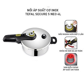 Mua Nồi áp suất cơ inox Tefal Secure 5 Neo 4L  dùng cho mọi loại bếp - Hàng chính hãng