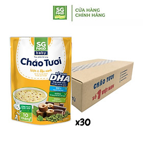 Hình ảnh Thùng 30 Gói Cháo Tươi Baby SG Food Lươn Đậu Xanh 240g