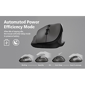 Chuột Không Dây MicroPack MP-V01W Kiểu Dáng Công Thái Học Cho Tư Thế Cầm Tay Thoải Mái Tiết Kiệm Pin 1600DPI Hàng Chính Hãng