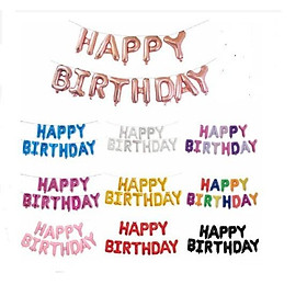 Bong Bóng Trang Trí Sinh Nhật Chữ Happy Birthday Nhiều Màu