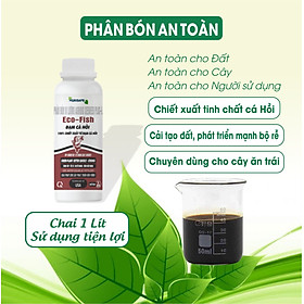 Hình ảnh Ecofish Đạm cá thủy phân, chuyên dùng cho cây ăn trái phát triển bộ RỄ. Chai 1 Lít