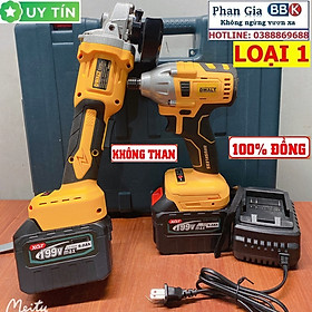 Bộ Combo 2 Trong 1 Gồm Máy Mài Góc Và Máy Chuyên Vít 199V Pin 15 Cell - Tặng Hộp Đựng - Bảo Hành Chính Hãng