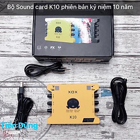 Mua Mic thu âm AQ220 Sound Card XOX K10 2020 chân màng- bộ livestream sound card xox k10 2020 phiên bản tiếng anh đầy đủ