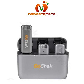 Mua Micro thu âm không dây GoChek D01 Pro - Thiết bị ghi âm chuyên dụng máy hệ điều hành Android kèm hộp sạc thông minh - Hàng nhập khẩu