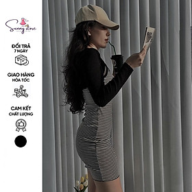 Set Đầm Yếm Hở Lưng Kèm Khoác Ngắn Style Ulzzang
