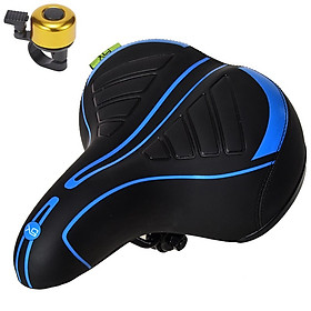 Yên xe đạp - Chất liệu da PU cao cấp - Tặng kèm chuông 01