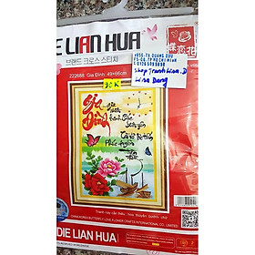 Mua Tranh thêu GIA ĐÌNH 49x66cm chưa thêu 222688